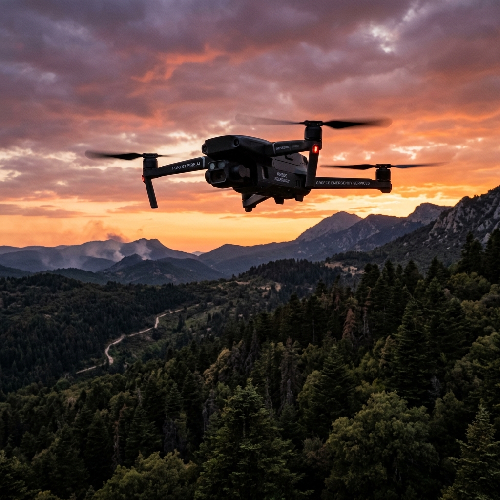 Drone επιτήρησης δάσους Πεντελικού